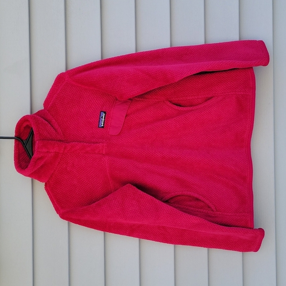 PATAGONIA DARK PINK COLOR FLEECE - Picture 1 of 11